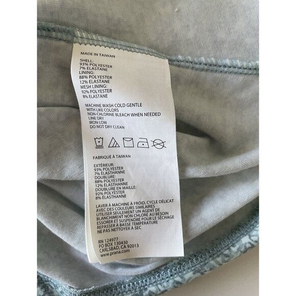 Prana Womens Skypath Dress Blue Green L Padded Open Back Active Outdoor Travel - Picture 7 of 10